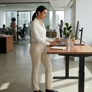 Abercrombie & Fitch Women's Beige Slim Boot Low-Rise Dress Pants Large